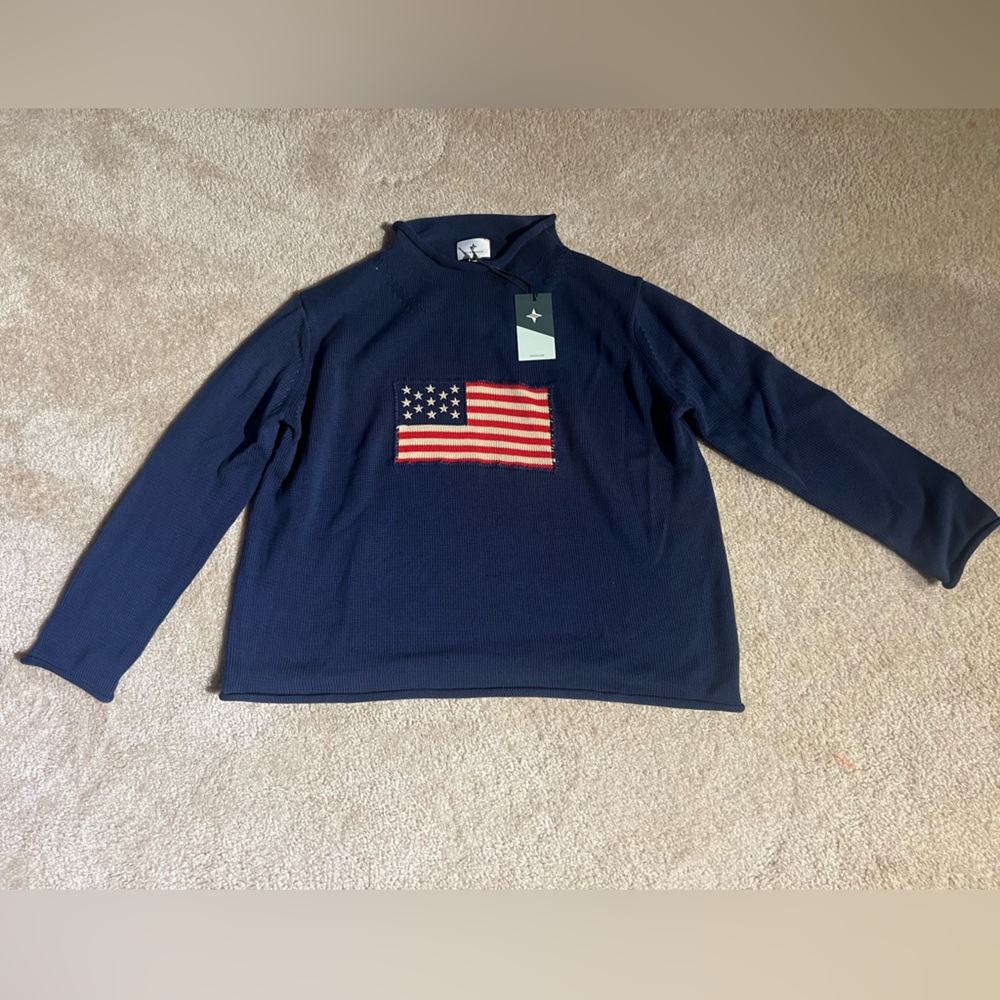 NWT Tuckernuck Navy Americana Sweater - Size XL - Picture 11 of 15